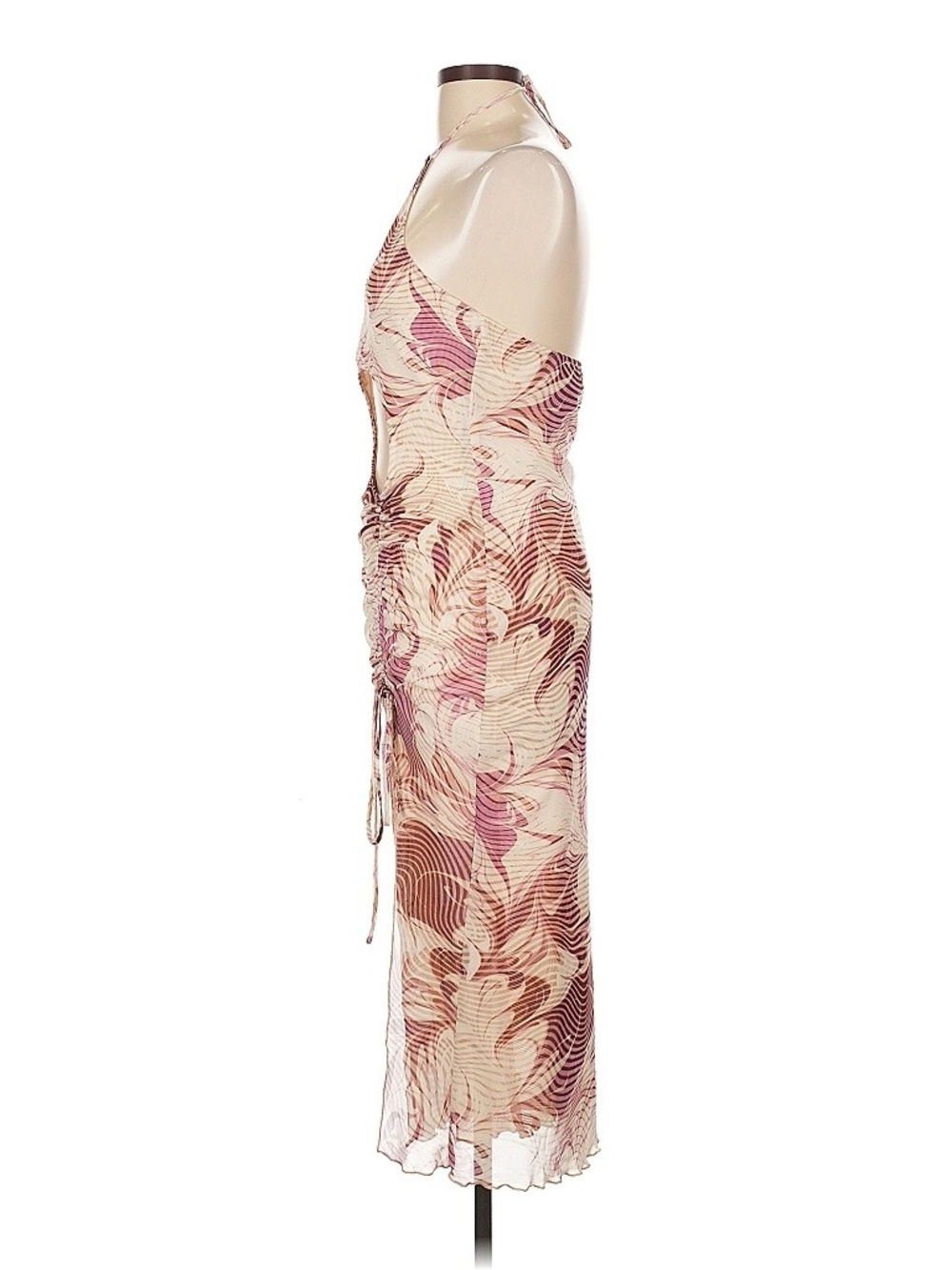 Forever 21 Pale Pink Cut-out Halter Midi Dress, Large - Picture 4 of 7
